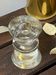 Molded glass candle holder
