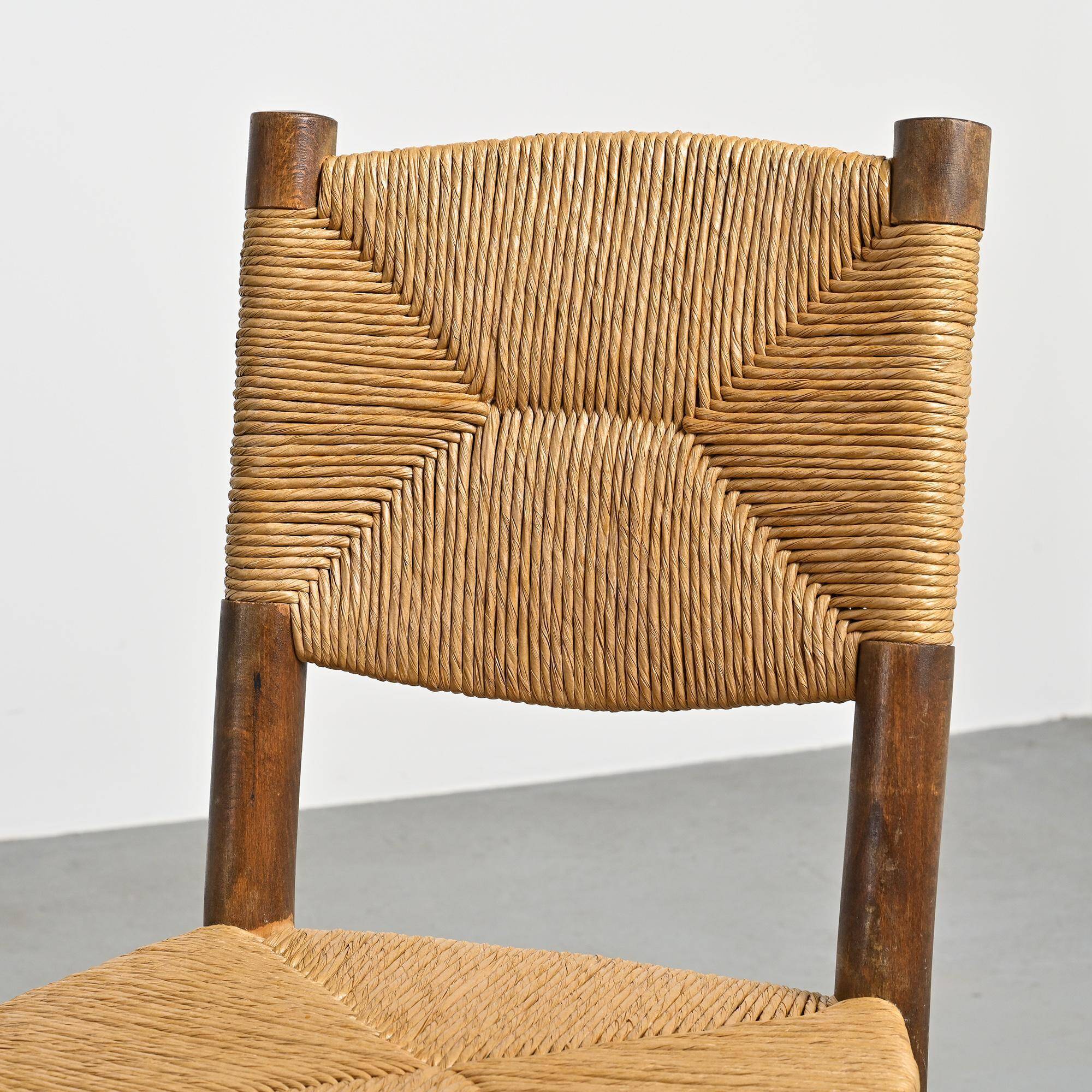 Paire de chaises modèle Bauche par Charlotte Perriand, circa 1950
