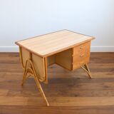 Rattan and formica desk vintage