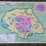 Old historical map Armand Colin The revolutionary France-Paris during the Revolution