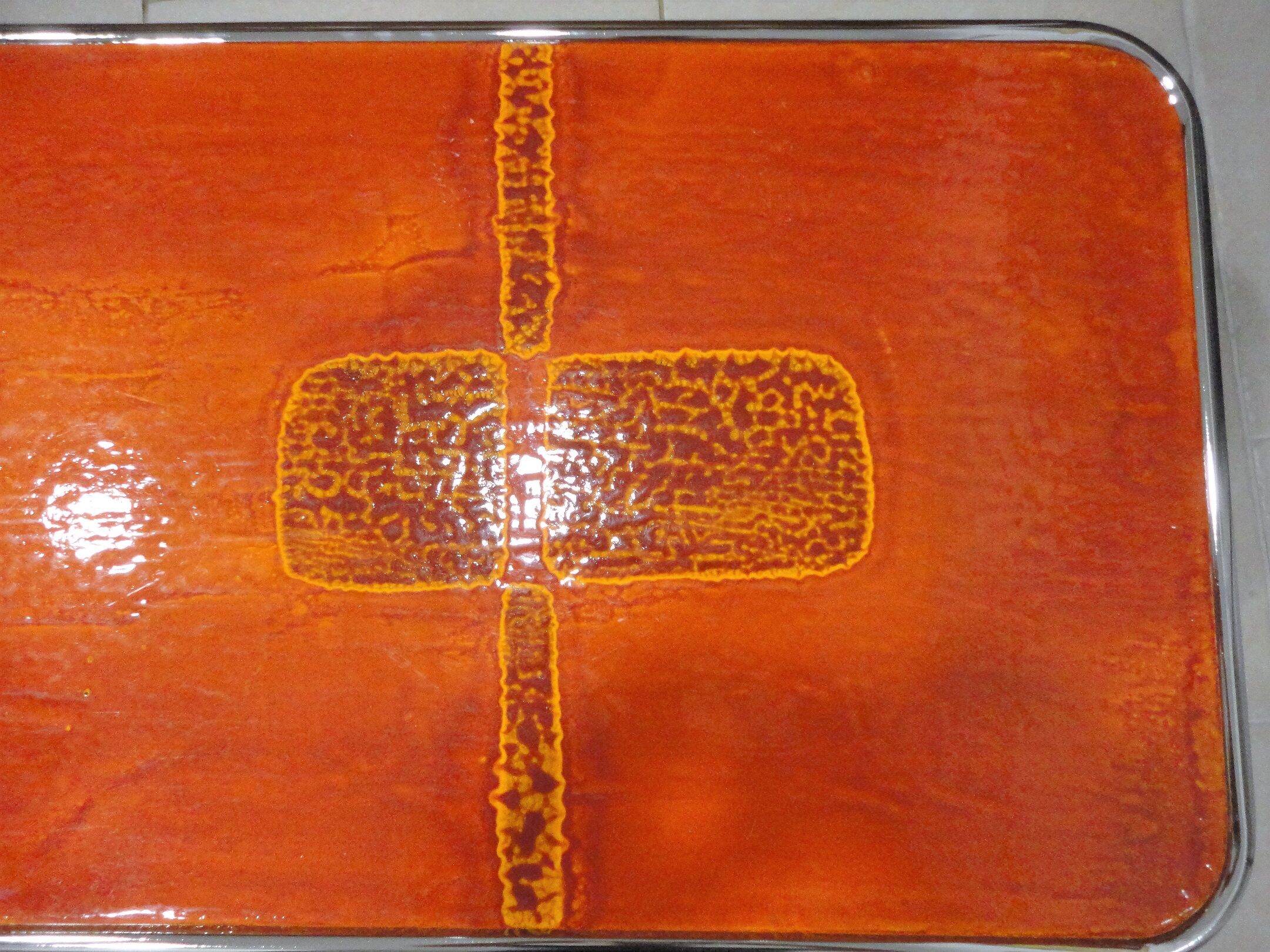 1970 tray coffee table in resin