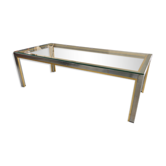 Coffee table chrome brass