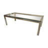 Coffee table chrome brass