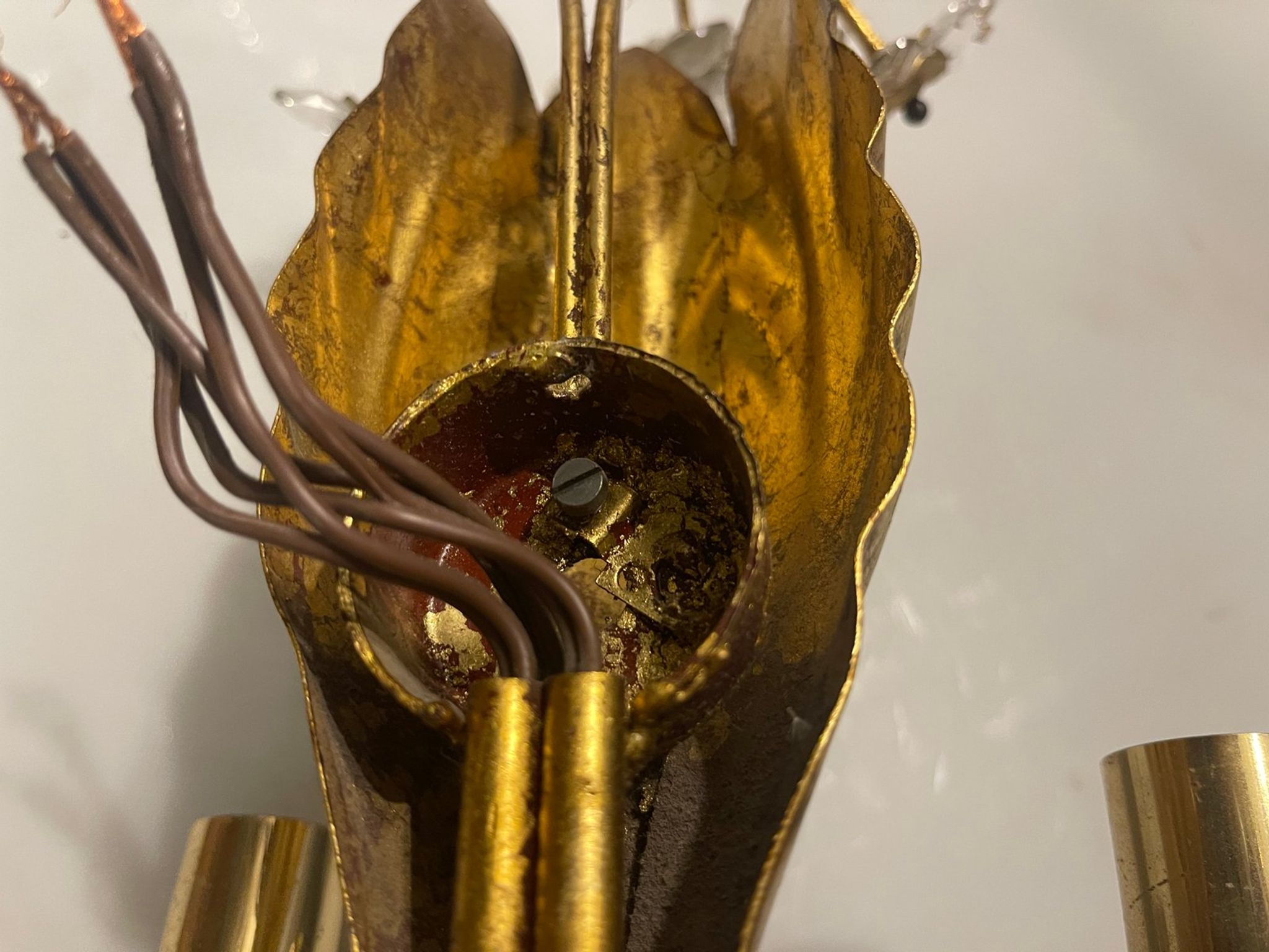 Gilded murano glass sconce