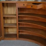 1950s curved oak counter/bar
