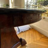 Empire mahogany marble pedestal table