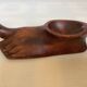 Wooden ashtray empty pocket ring sizer