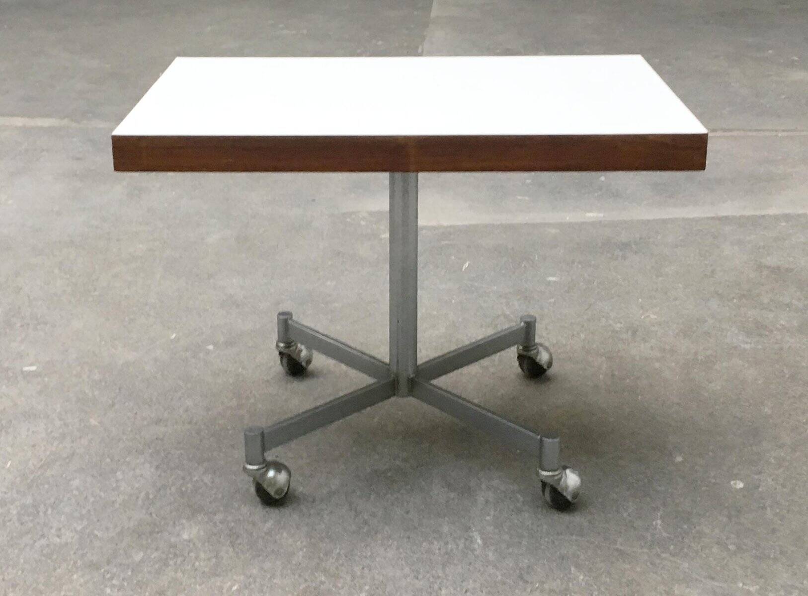 Side table in metal and wood by Artifort, 1960s