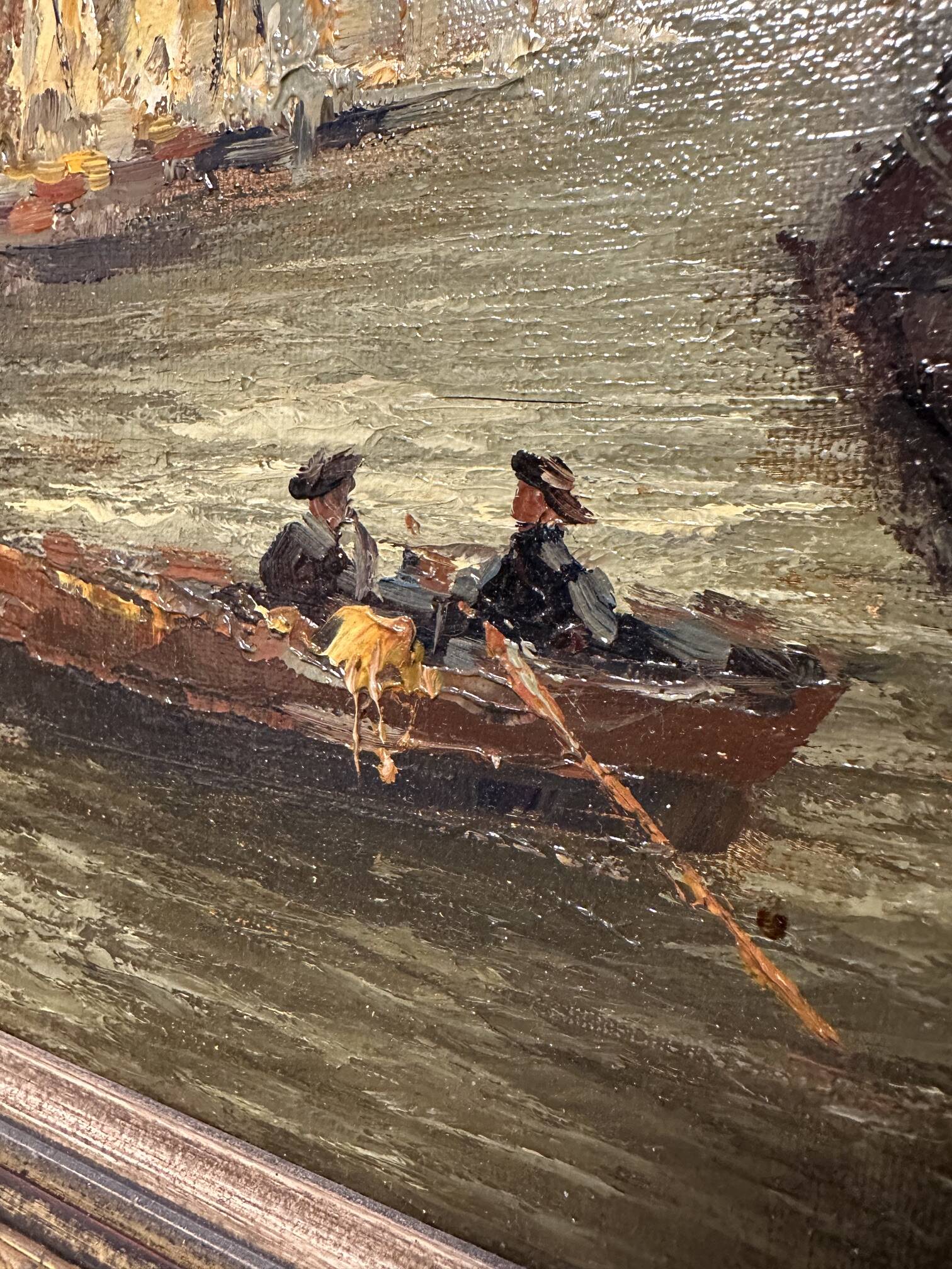 Peinture à l'huile sur toile de l'artiste néerlandais Peter Brouwer 1935-2010