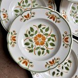 6 glazed earthenware soup plates