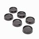 Gabbianelli black glazed ceramic bowls, 1970s, set of 6.