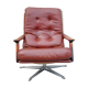 Rotating armchair in vintage skaî 1970