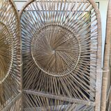 70s woven rattan screen
