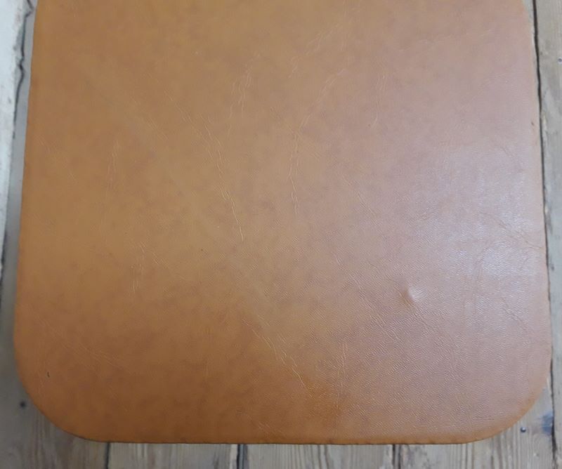 High chrome and skaï stool