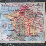 Old map France Chemins de fer Lablache.