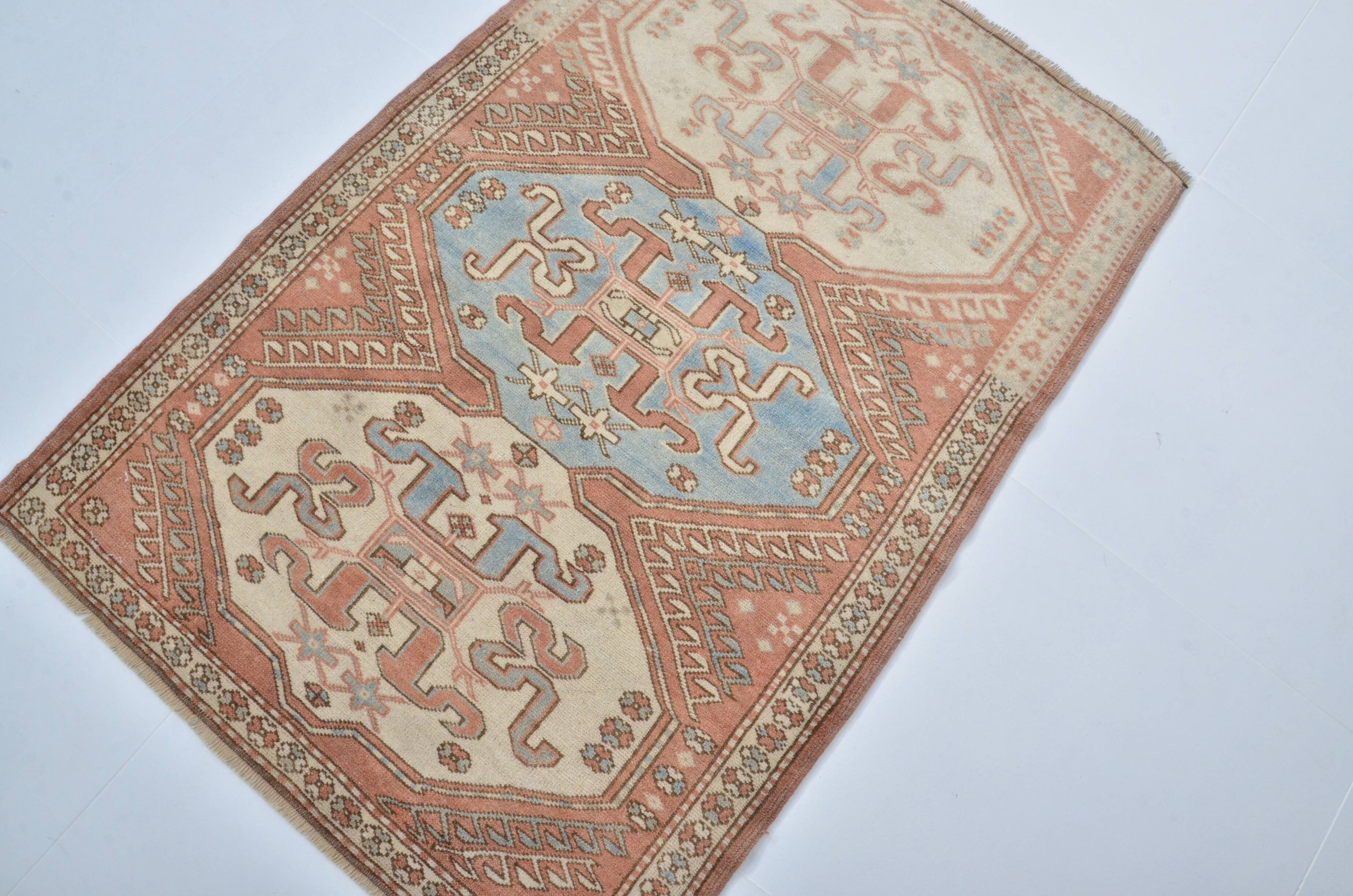 Small Oushak Turkish Tribal Carpet sku 3564