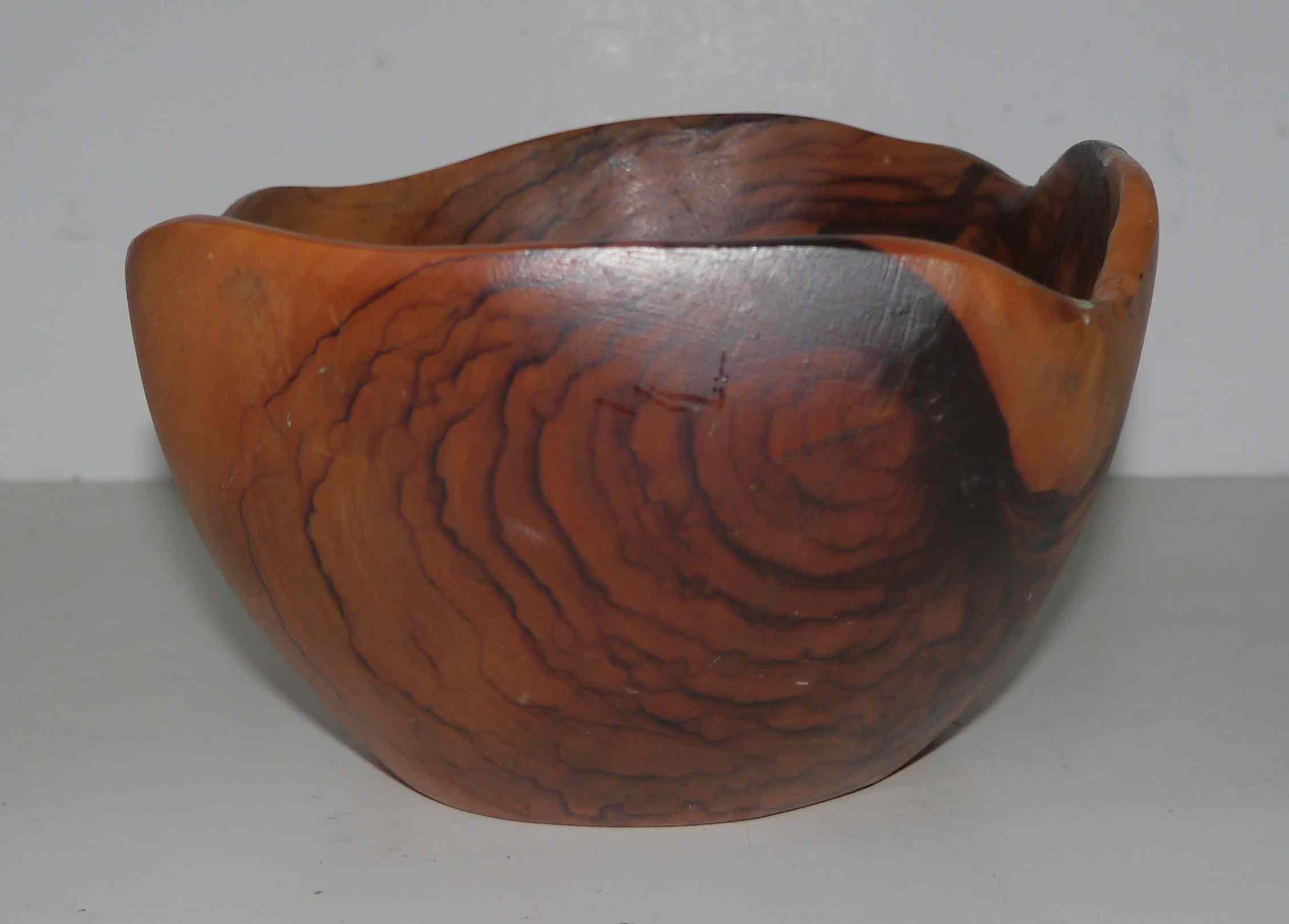 Old olive salad dish signed "Tony Bain Vallauris"