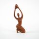 Sculpture en teck femme, design danois, années 1970, fabriquée au Danemark