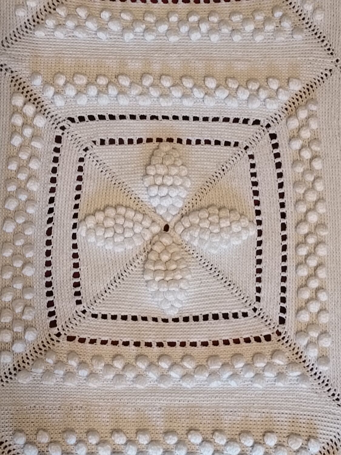 Hand-knitted blanket or plaid - wool