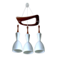 Large Scandinavian Pendant Light, Teak Wood and Glass