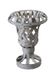 Cache Pot Flower Vase Old Metal White Garden Decoration India 28x38cm 4.6kg