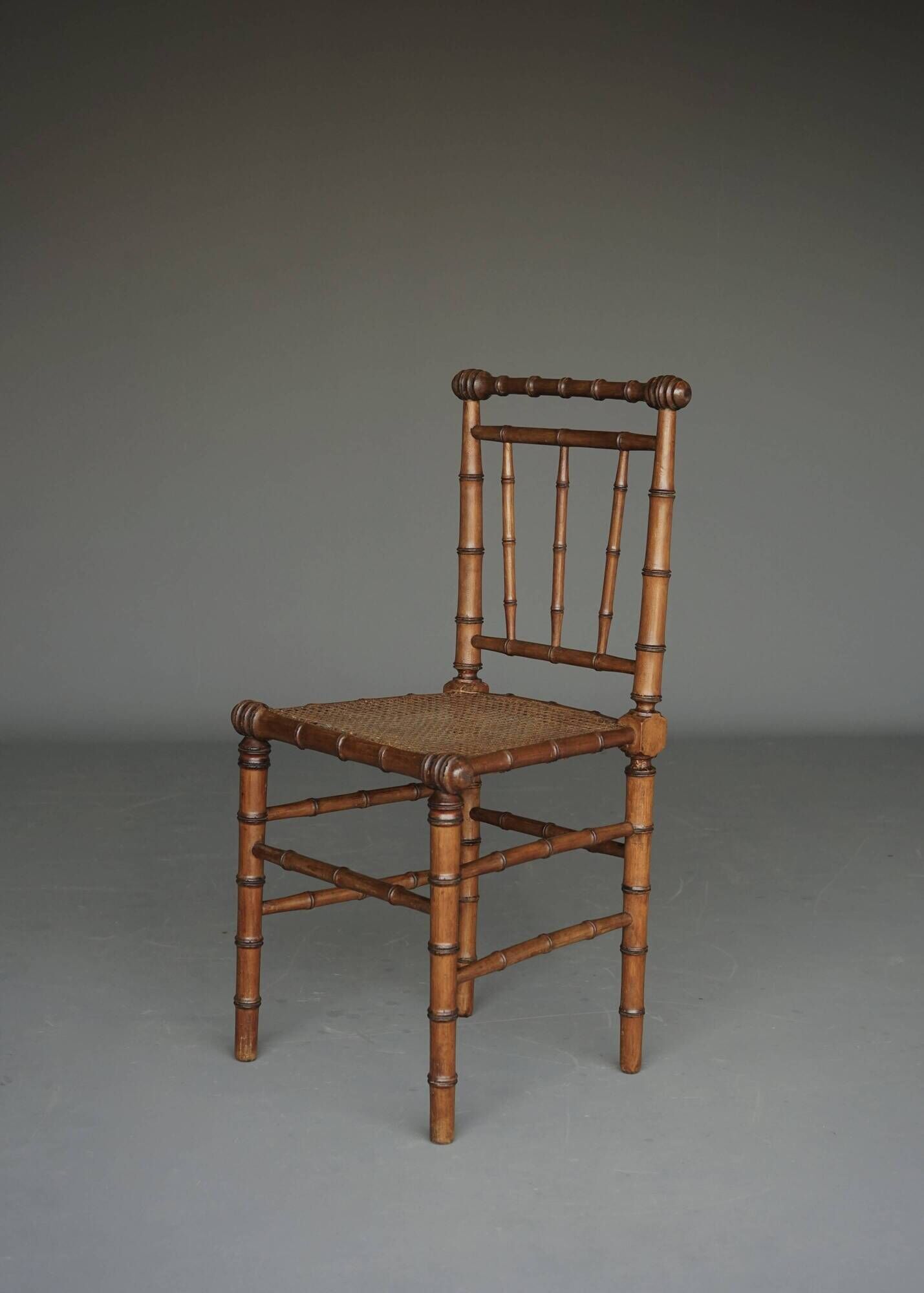 Antique American Faux Bamboo Side Chair. 1880s