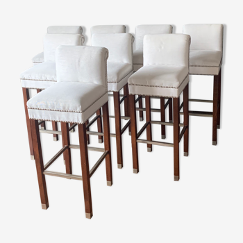 8 solid wooden bar chairs