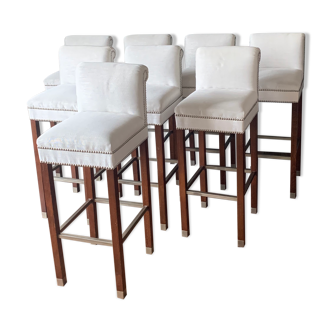 8 solid wooden bar chairs