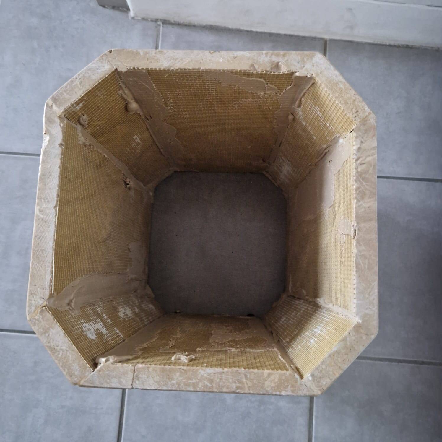 Travertine coffee table