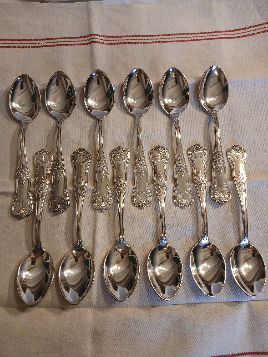 Antique flatware set for 51 place settings