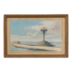 Watercolor on paper Christian Couillaud Noirmoutier The Passage of the Twentieth Gois