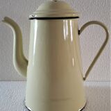 Yellow enamelled coffee maker