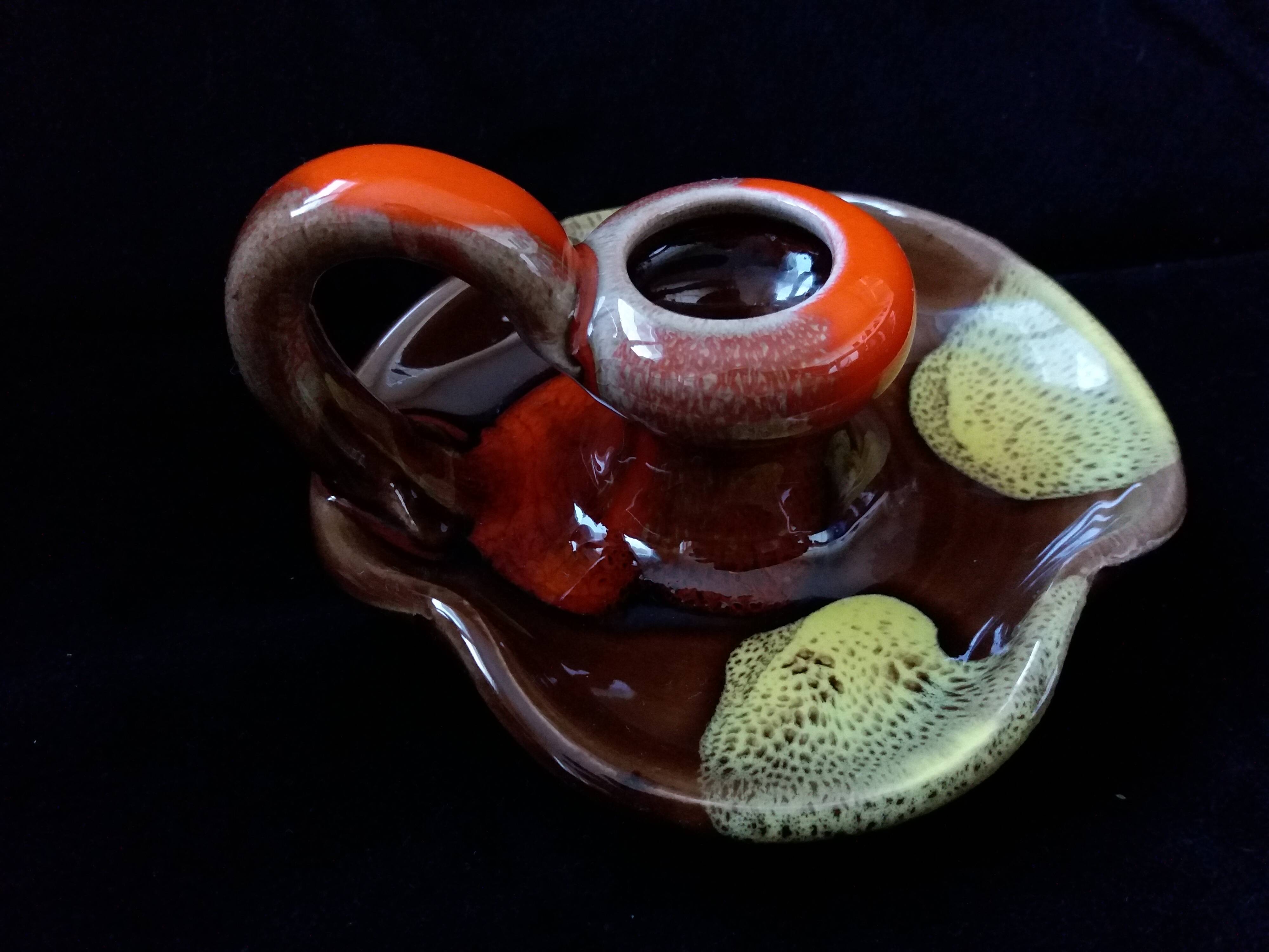Bougeoir céramique flammée Vallauris