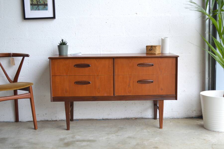 Enfilade/sideboard with 4 drawers, 123 cm