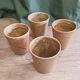Four stoneware glasses "Digoin"