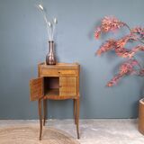 Marquetry bedside table