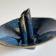 Vase céramique bleue vintage
