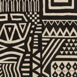 Handmade Modern Black and White Moroccan Shag Rug 150/250cm