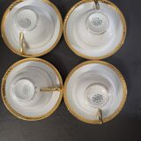 Limoges porcelain cups and cups ulim art creation p.dessagne