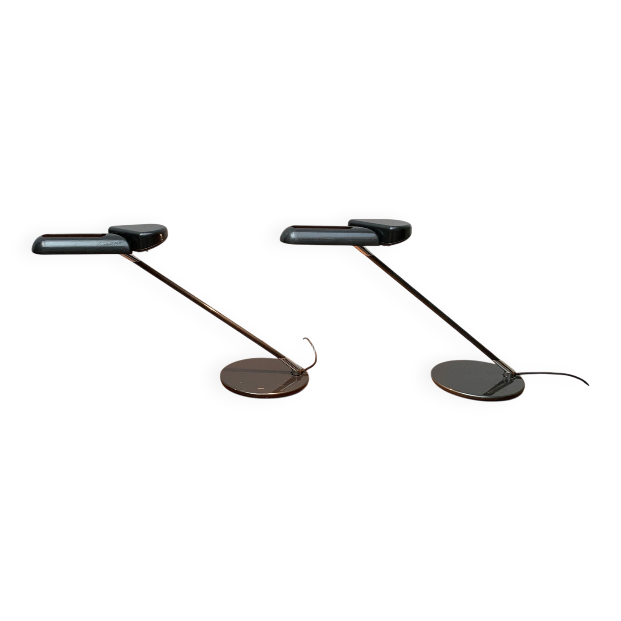 Postmodern Ring A400 table lamps by Bruno Gecchelin for Arteluce, Italy, 1970s, set of 2