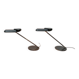 Postmodern Ring A400 table lamps by Bruno Gecchelin for Arteluce, Italy, 1970s, set of 2