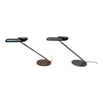 Postmodern Ring A400 table lamps by Bruno Gecchelin for Arteluce, Italy, 1970s, set of 2