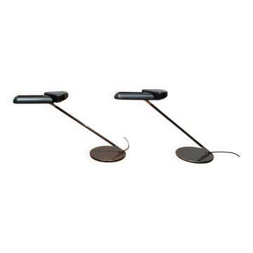 Postmodern Ring A400 table lamps by Bruno Gecchelin for Arteluce, Italy, 1970s, set of 2