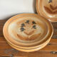 6 assiettes plates en grès 