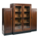 Cabinet Art Déco en noyer et érable œil de perdrix de l'école d'Amsterdam avec portes en verre, années 1930