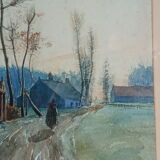 Landscape painting by Achille Mohrien 1895