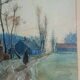 Landscape painting by Achille Mohrien 1895
