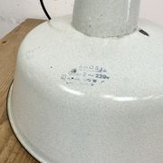 Industrial White Enamel Factory Pendant Lamp from Zaos, 1960s