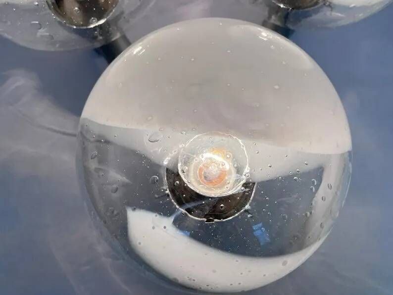 Rare XXL Mid Century Art Glass Wall Hotel Light / Lamp - Around 1970s