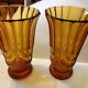 Pair of amber vases made in Belgium "Henri Heemskerk" art deco circa 1930